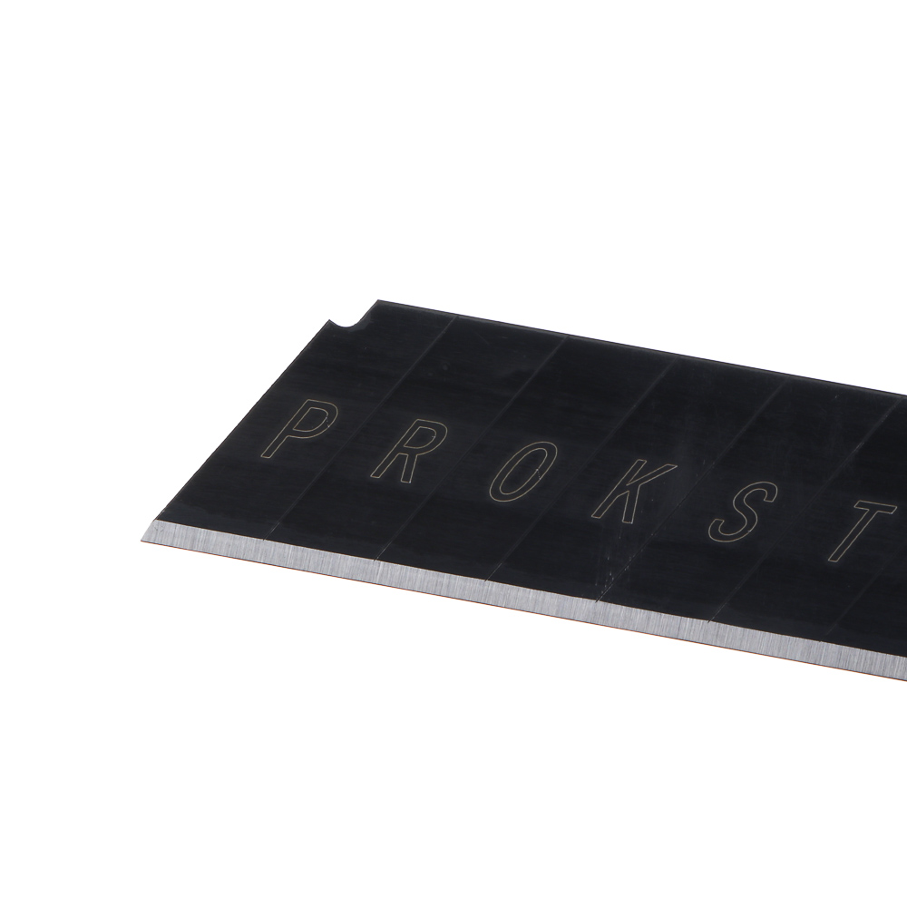 ЕРМАК Лезвие для ножей запасное 18мм сегментированное, сталь+воронение,толщина 0,45мм, 10шт/уп - #6