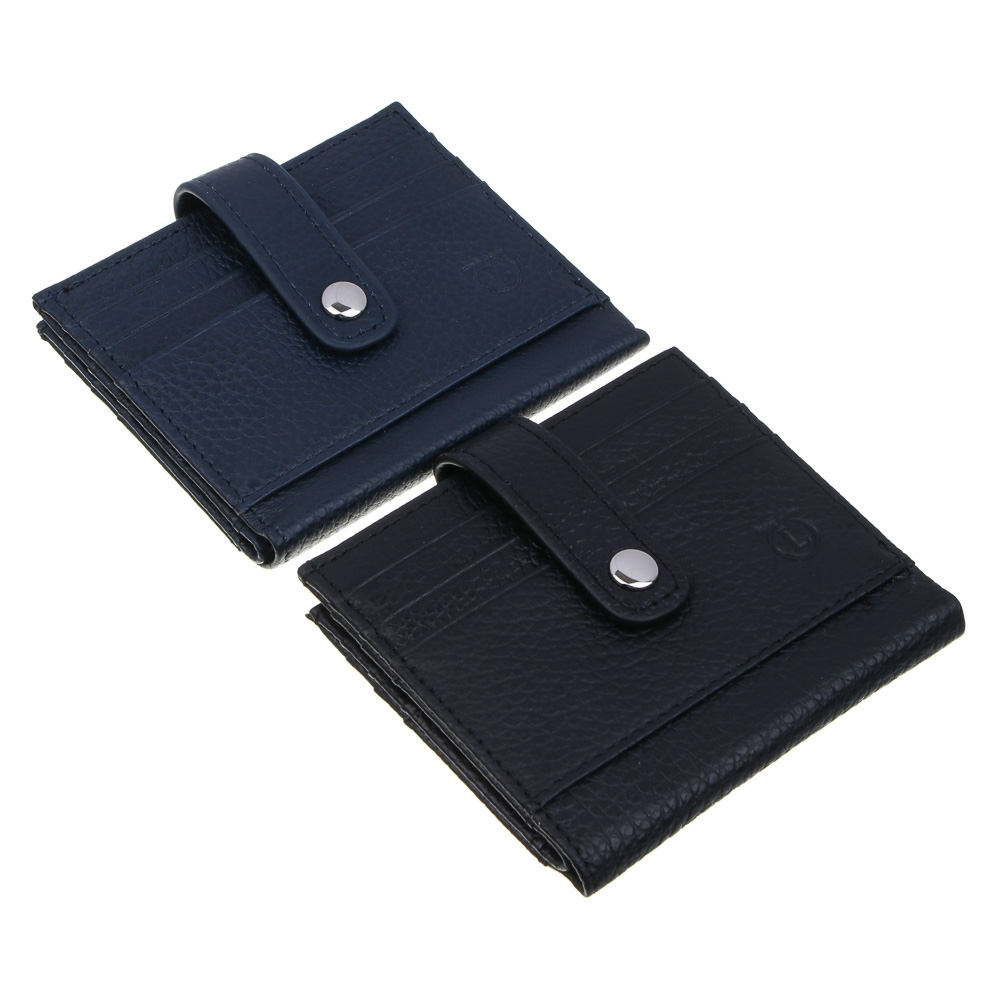 ЮL Ариксан Кардхолдер с отделением для купюр на кнопке, нат.кожа, 10х9х1см, 2 цвета, КЖ24-45 - #1