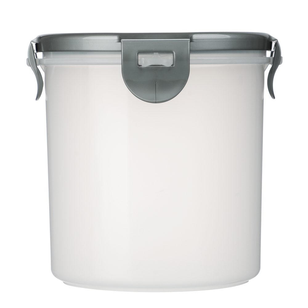 Контейнер герметичный для СВЧ с защелками, круглый, 0,7л, D-12см, H-11,5см, пластик - #3