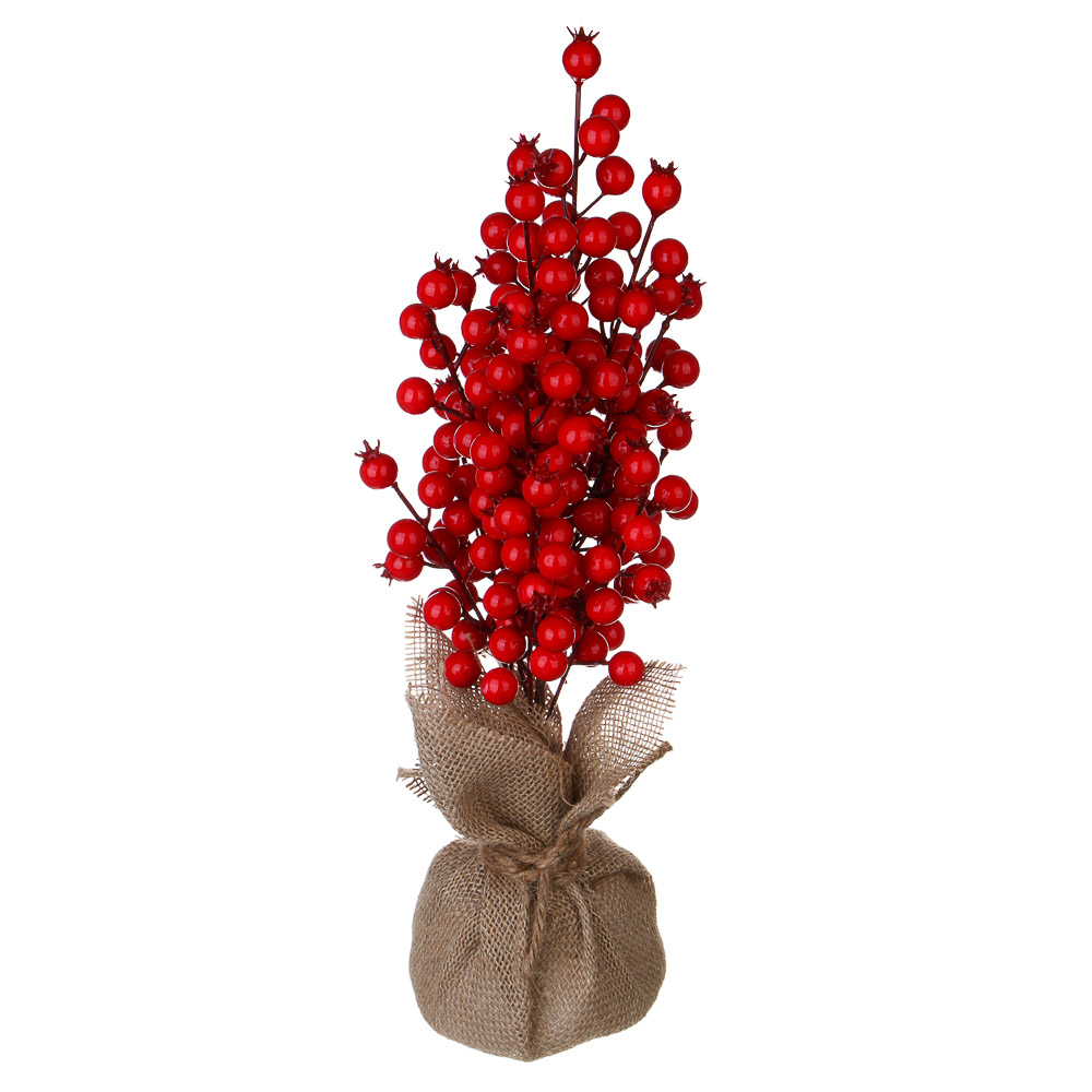 СНОУ БУМ Новогодний декор 40 см, пенопласт, мешковина, металл, 2 дизайна - #2