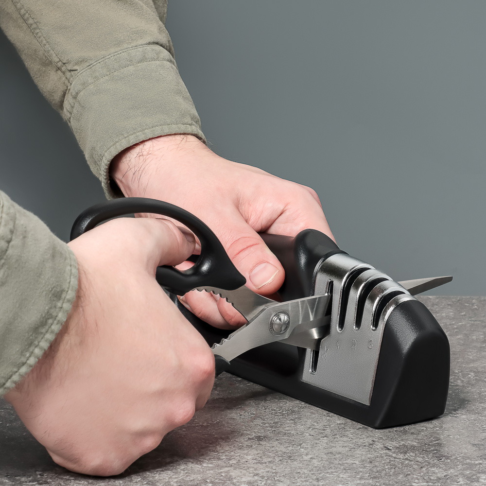 SATOSHI Раваль Точилка для ножей и ножниц, 3 уровня заточки - #9