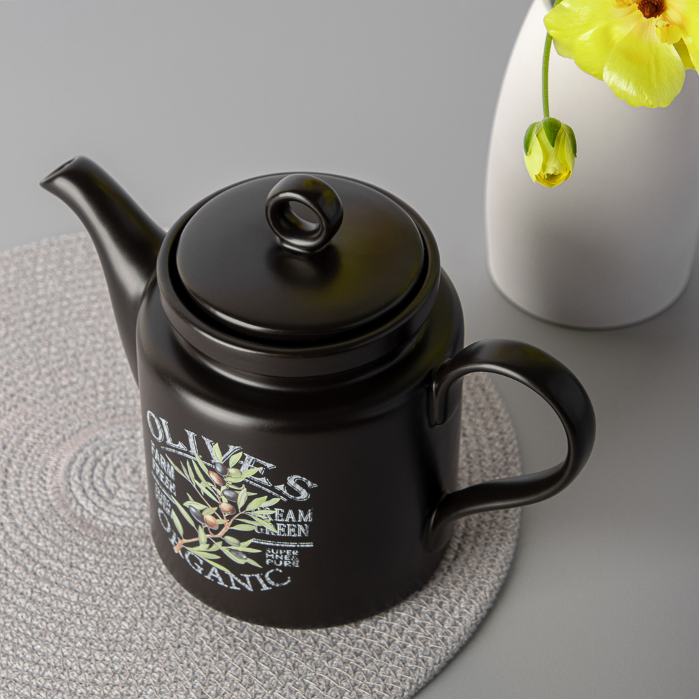 MILLIMI Олива Чайник заварочный, 920мл, 23х11х15,5см, керамика - #11