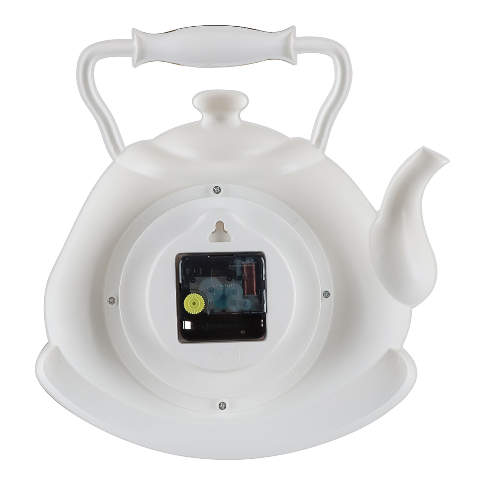 Часы настенные чайник 27х28,5 см, корпус белый с золотом "Классика", арт.3129-002 - #3