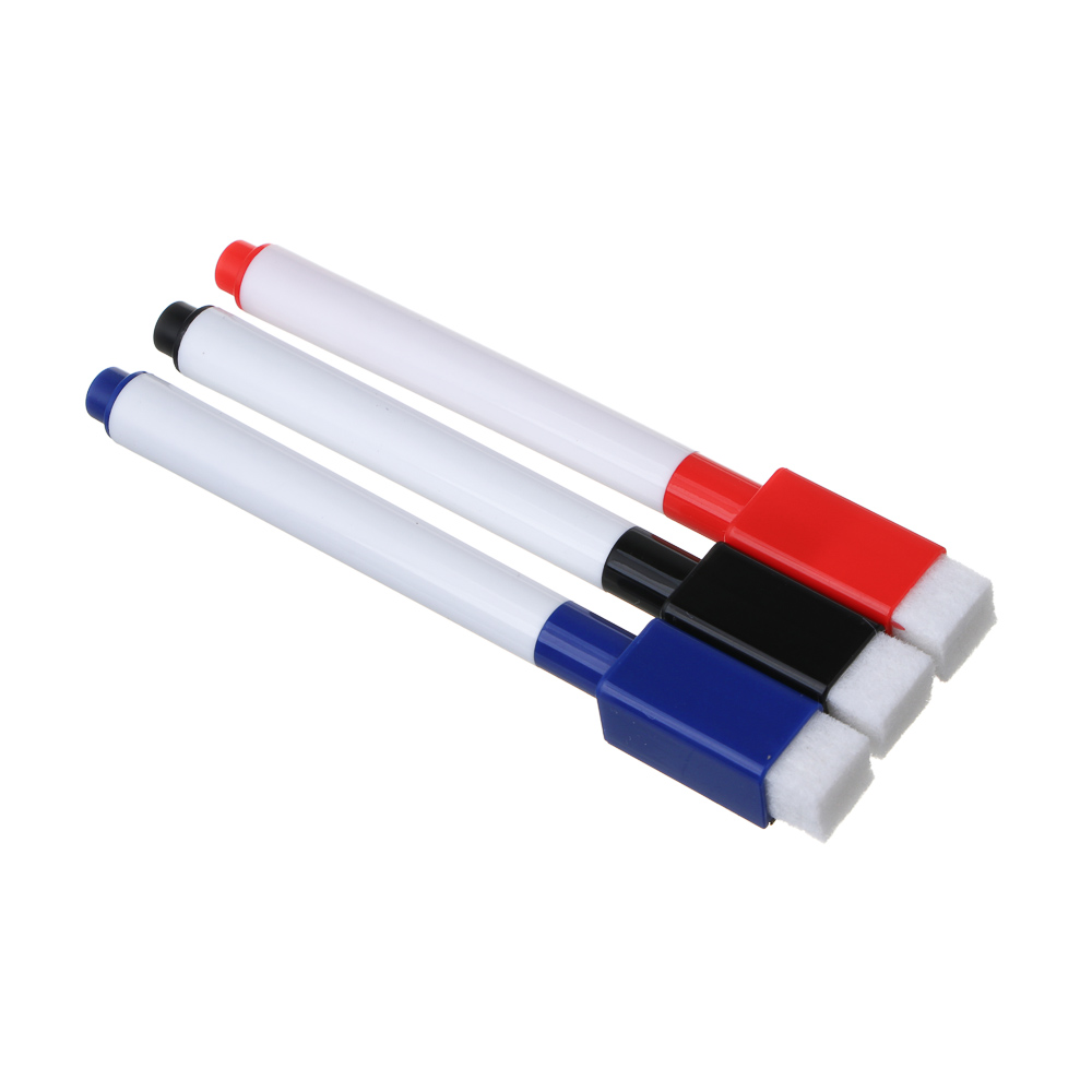 ClipStudio Маркеры для доски, 11 см, с губкой и магнитом, набор 3 цвета, пакет европодвесом - #1