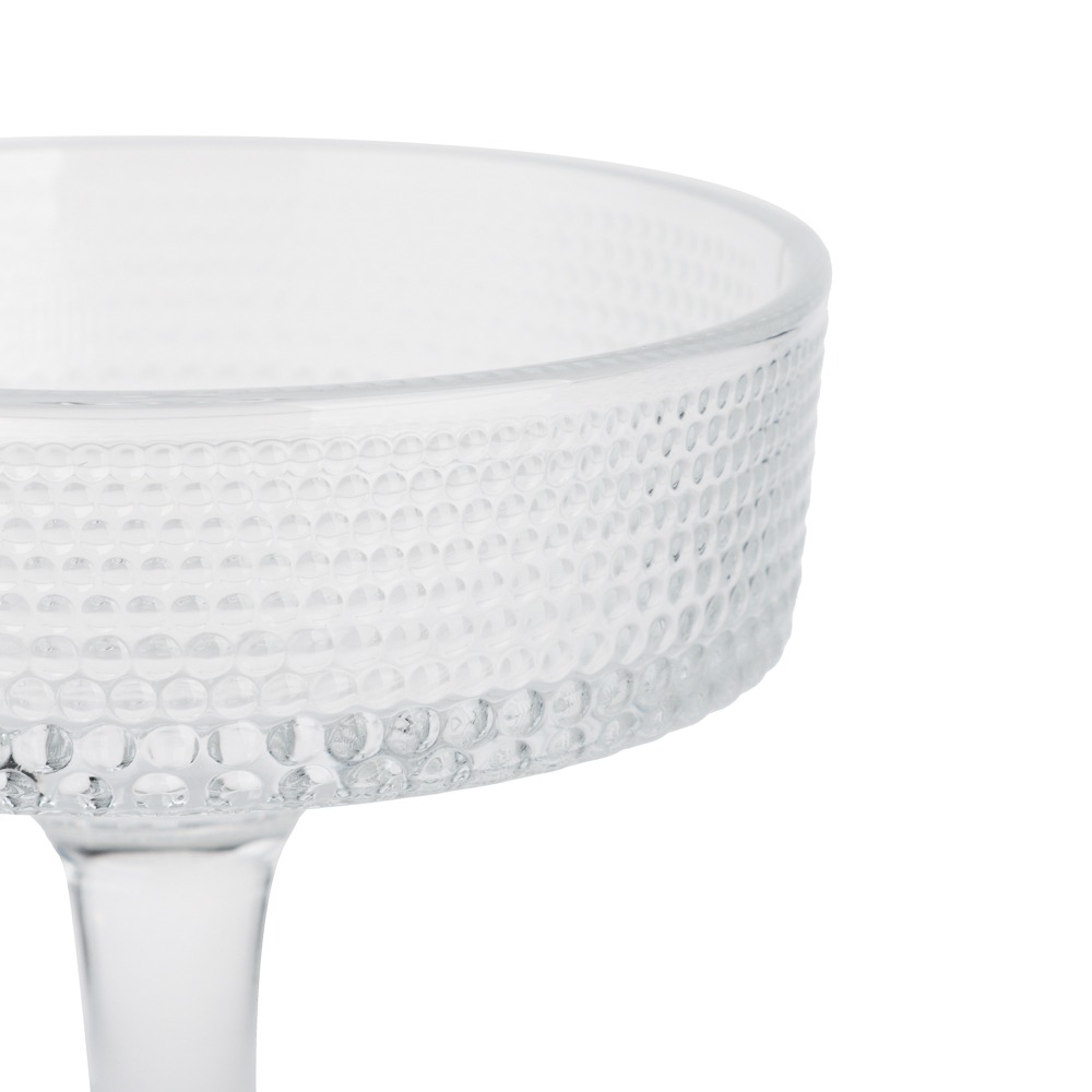 Креманка / бокал для шампанского 180мл, стекло, с рельефным узором - #3