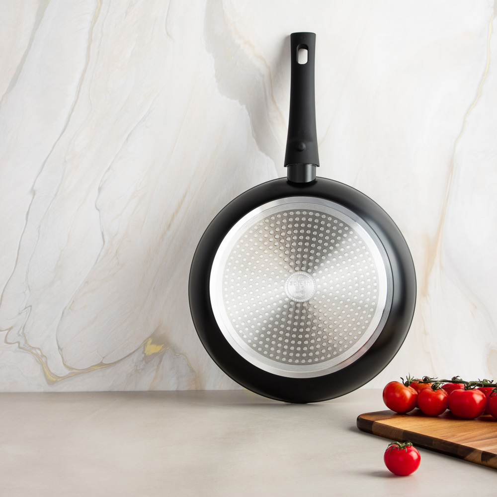 SATOSHI Оникс Сковорода литая d28см, антипригарное покрытие "мрамор", съемная ручка, индукция - #13