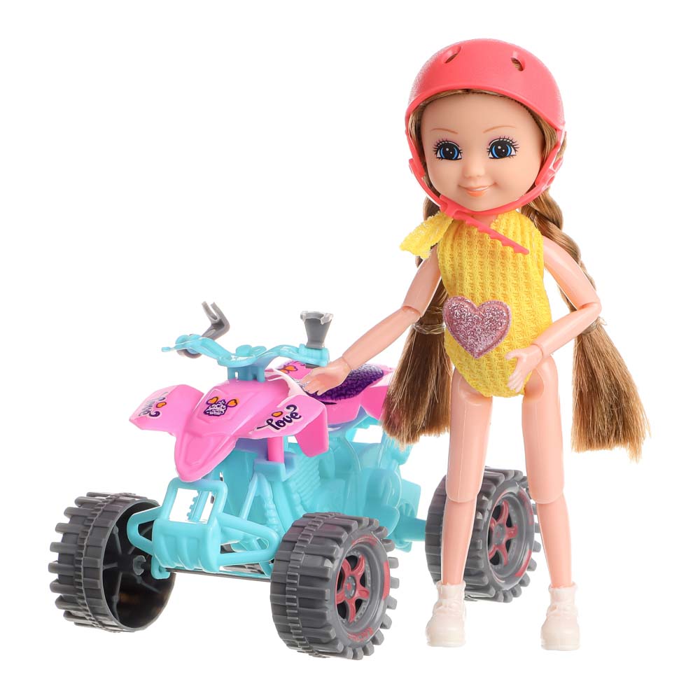 ИГРОЛЕНД Кукла шарнирная с транспортным средством, PVC, PP, полиэстер, 22х22х8см - #4