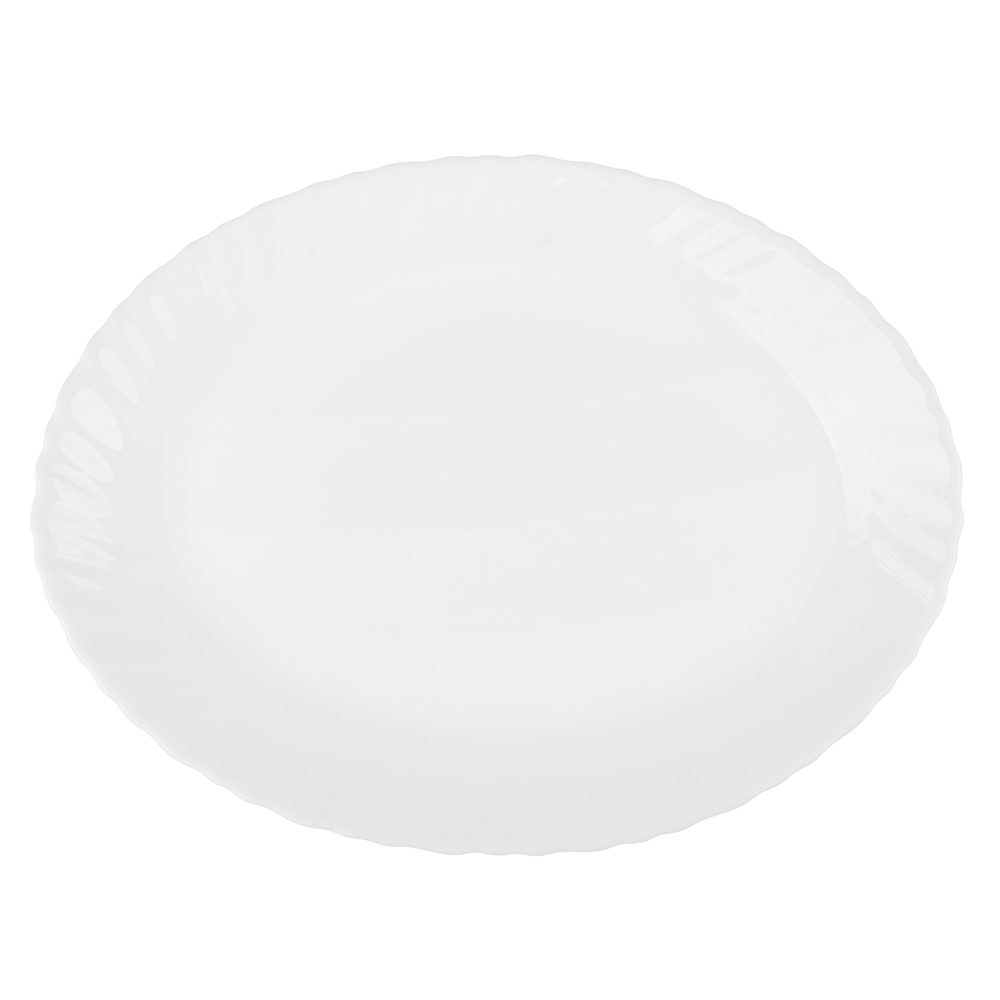 MILLIMI Бьянко Плюс Блюдо овальное 24см опаловое стекло - #1