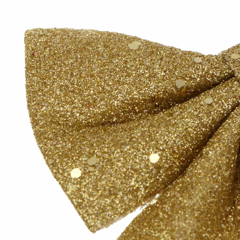 СНОУ БУМ Набор бантов 11,5х13 см, 2 шт, полиэстер, золотой - #5