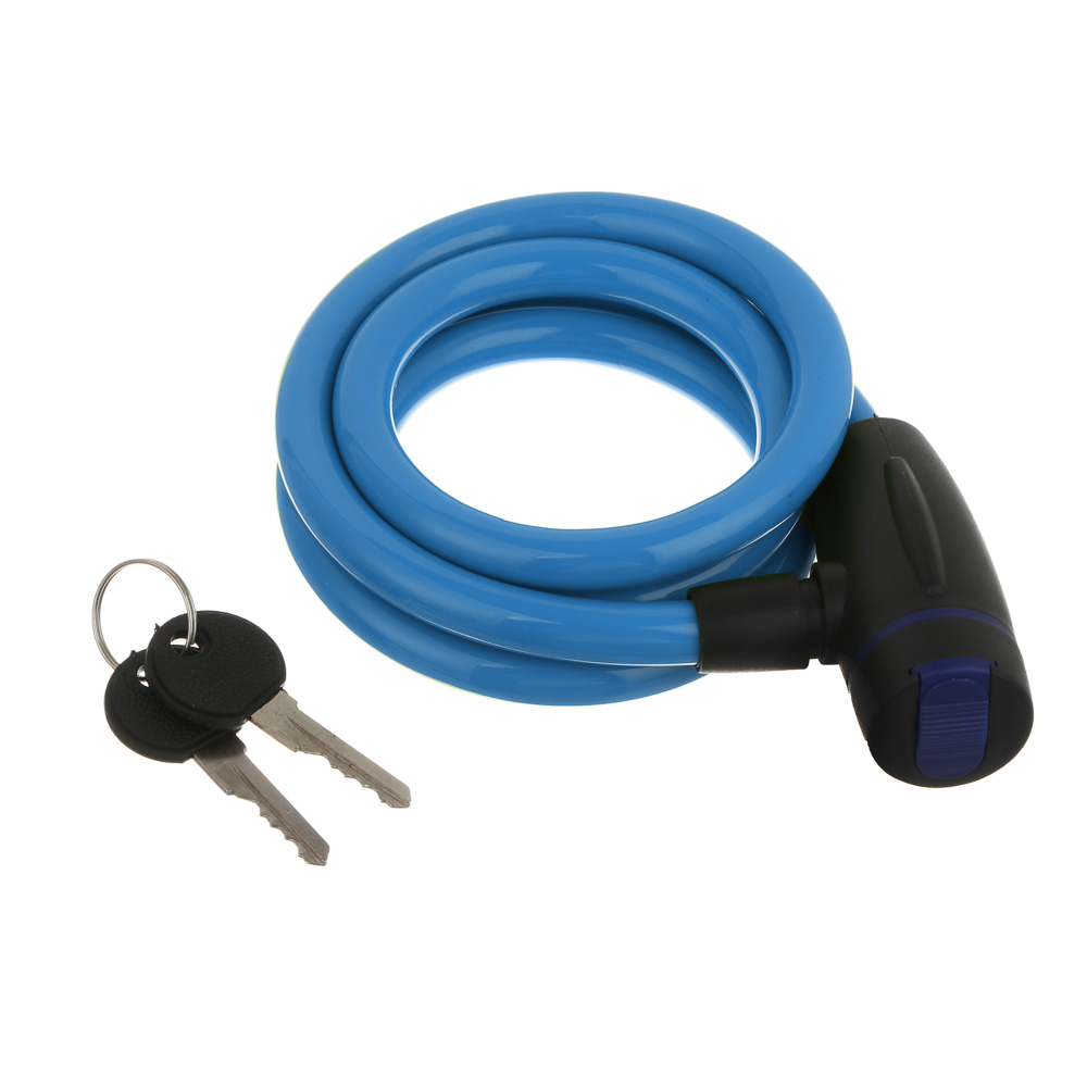 Замок велосипедный тм BY SPORT, противоугонный, тросовый, 1200х12мм, металл, пластик, 3 цвета - #2