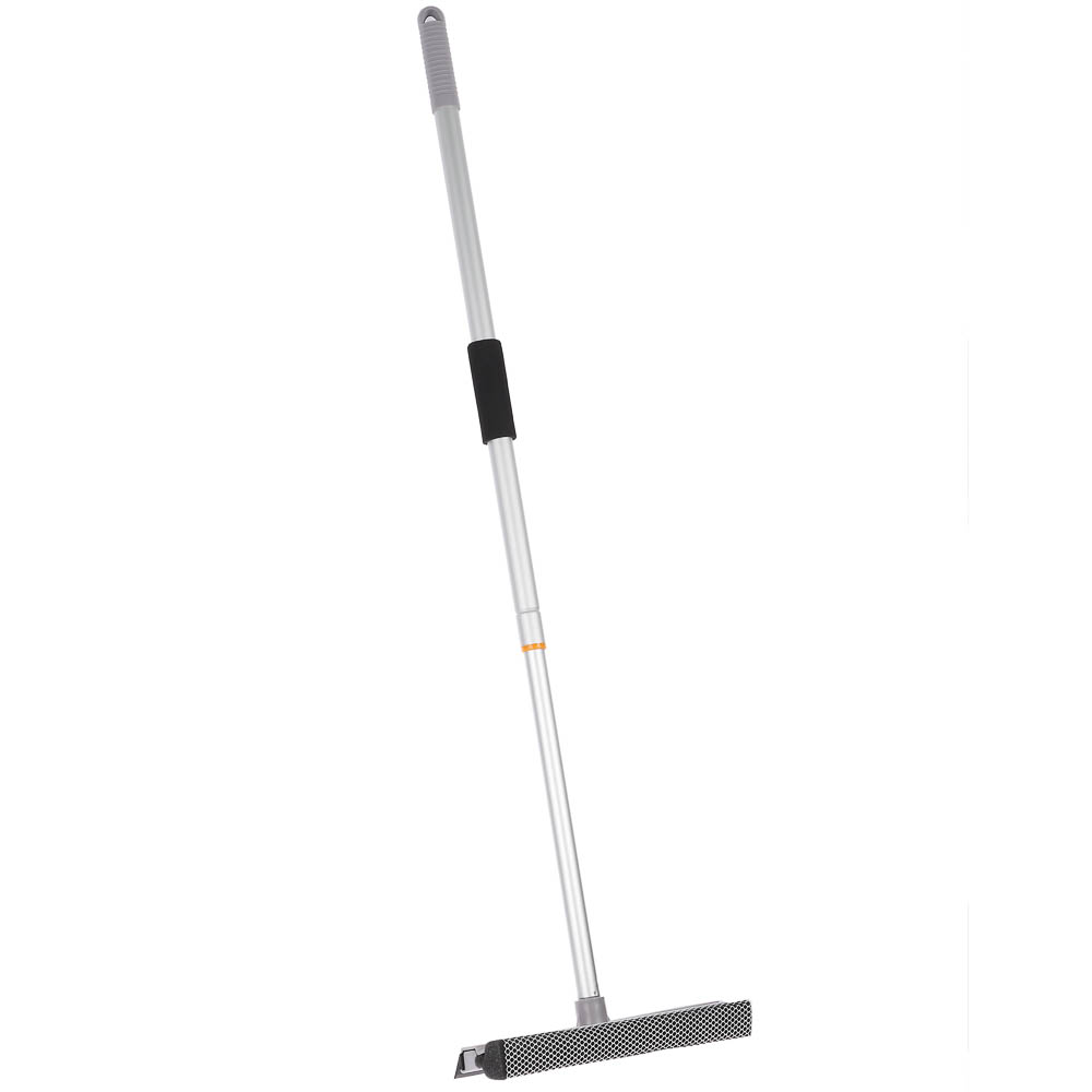 Окномойка тм VETTA, телескоп. ручка 65-111см, алюминий, водосгон ТПР 25см, поролон, цвет серый - #1