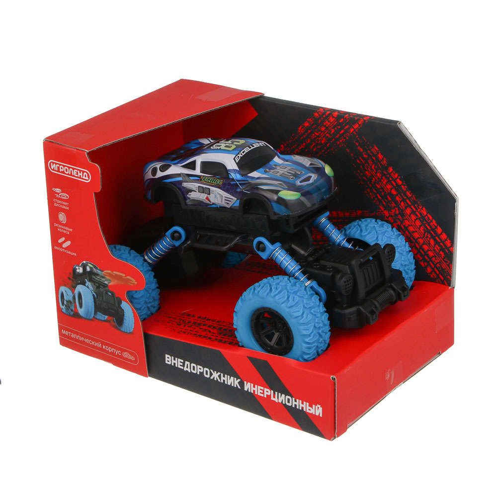 ИГРОЛЕНД Внедорожник инерционный, стреляет дисками, металл, РР, 18х12х11,3 см, 6 дизайнов - #7