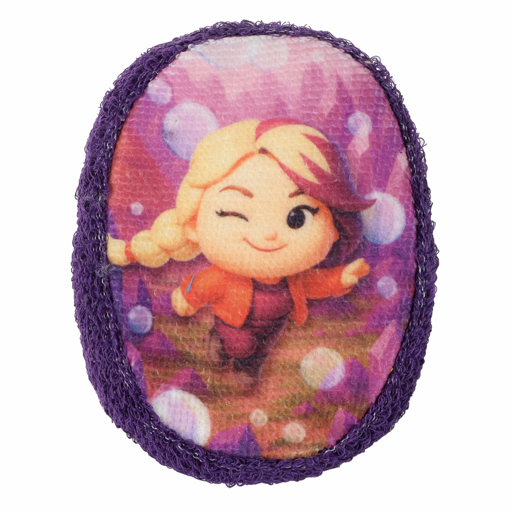 Мочалка-губка детская BY Русские Супергерои, размер 13x10x3см, пенополиуретан, 100% хлопок, 0+ - #11