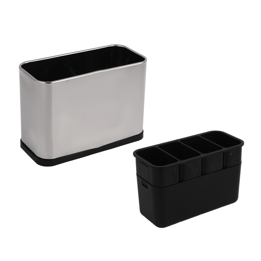 Подставка для столовых приборов тм VETTA, 18х13х8,5см, пластик, цвет серебро - #3