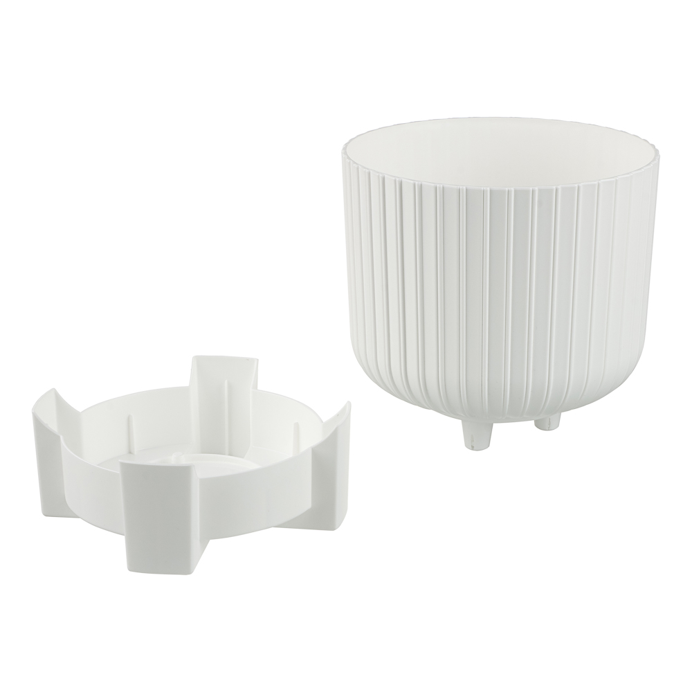 Горшок для цветов с поддоном "Торин" 3,3л, d17,5см, цв.белый - #3