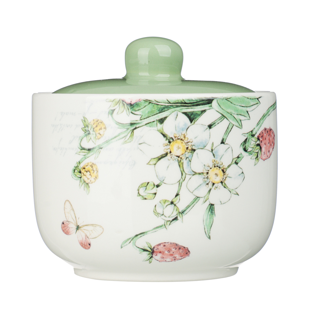 MILLIMI Земляника Сахарница, 11х11см, 500мл, керамика - #1