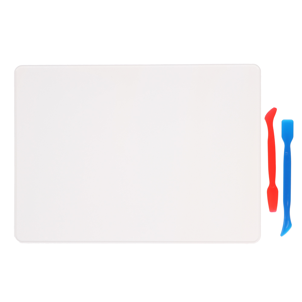 Набор для лепки, 3 предмета: доска А4 белая с бортиком, 2 стека, в пакете - #1