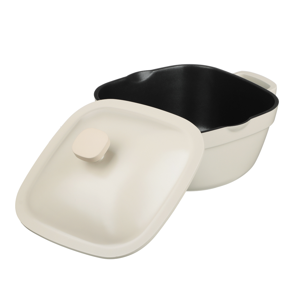 SATOSHI Мулон Кастрюля с крышкой литая 3,0л, d20x10см, антипригарное покрытие, индукция - #5