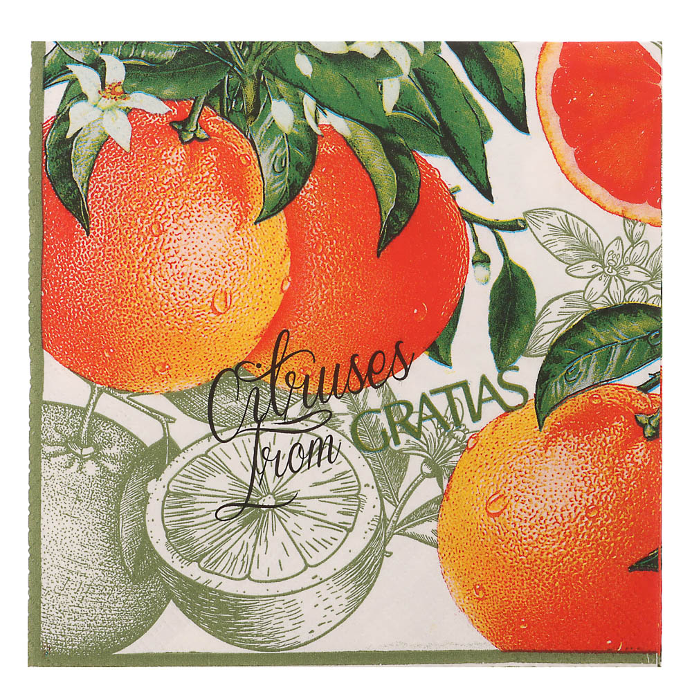 Салфетки бумажные Gratias 3 слоя, 33 см, 4 дизайна, 20шт. - #3