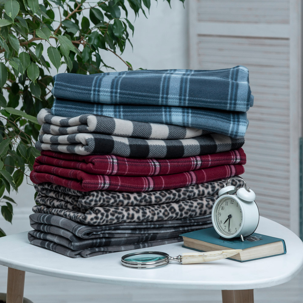 PROVANCE Плед, флис, 180х200см, 130гр/м "Клетка", 5 дизайнов - #6