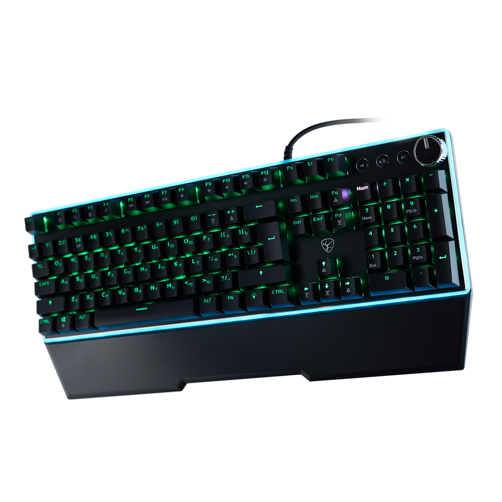 Игровая клавиатура проводная BY Pavez FULL SIZE ISO, мех., 108кл.,Outemu"Brown",RGB,2м,энкодер - #5