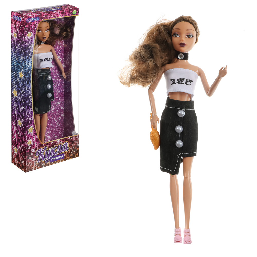 ИГРОЛЕНД Кукла стильная 30 см, PVC, PP, 12,5х5х32,5 см, 4 дизайна - #24