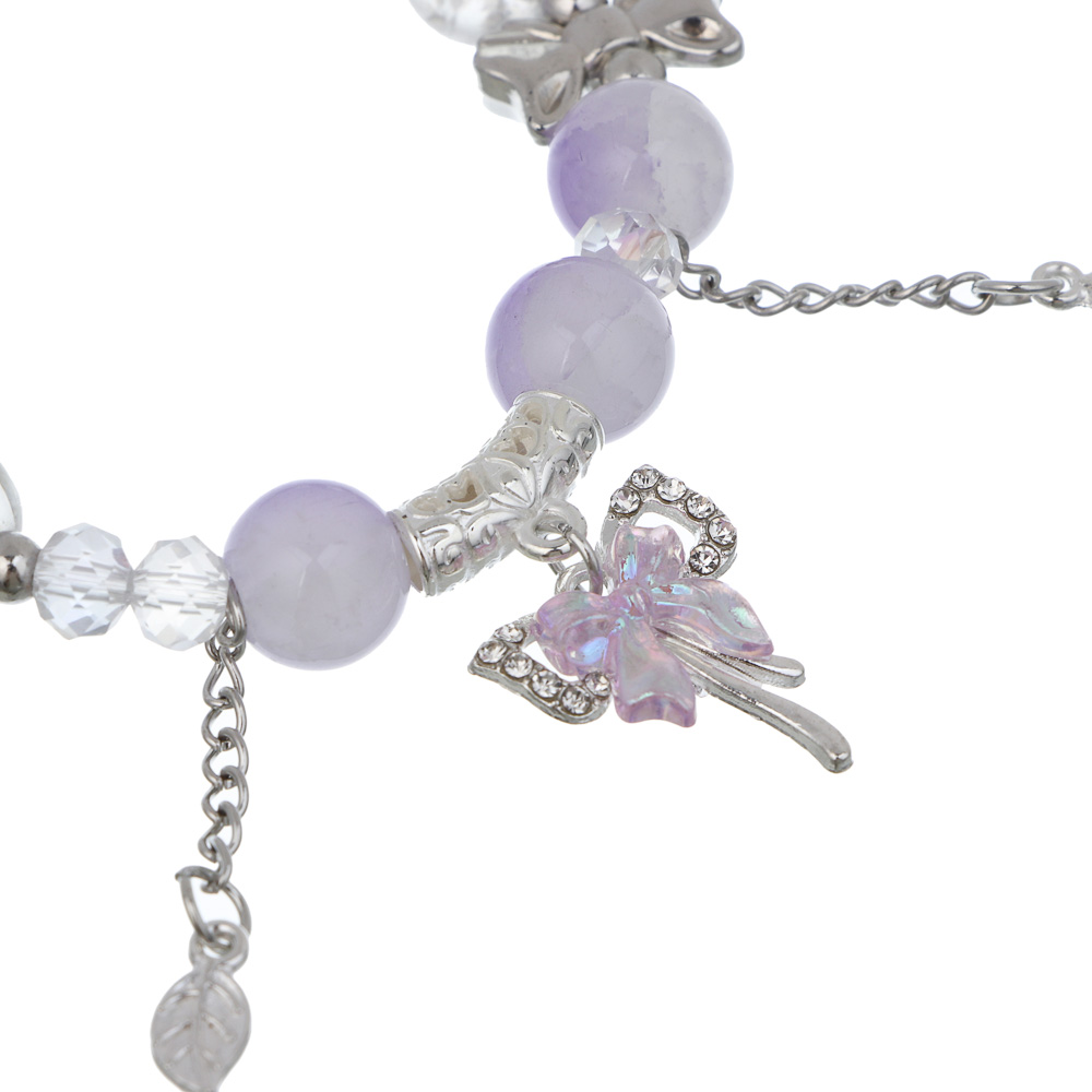 ЮНИLOOK Браслет с декором, d7см, d бусин 1см, 6 цветов, стекло, #4 - #4