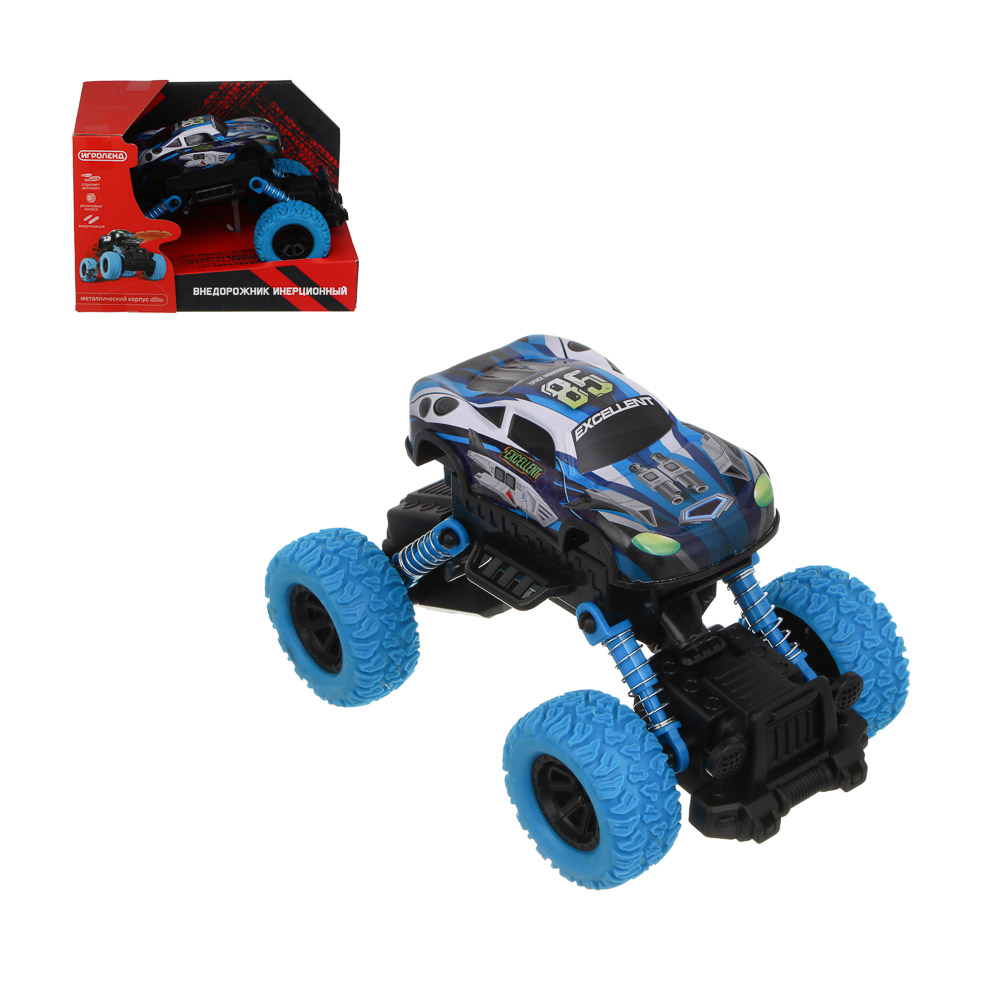 ИГРОЛЕНД Внедорожник инерционный, стреляет дисками, металл, РР, 18х12х11,3 см, 6 дизайнов - #1