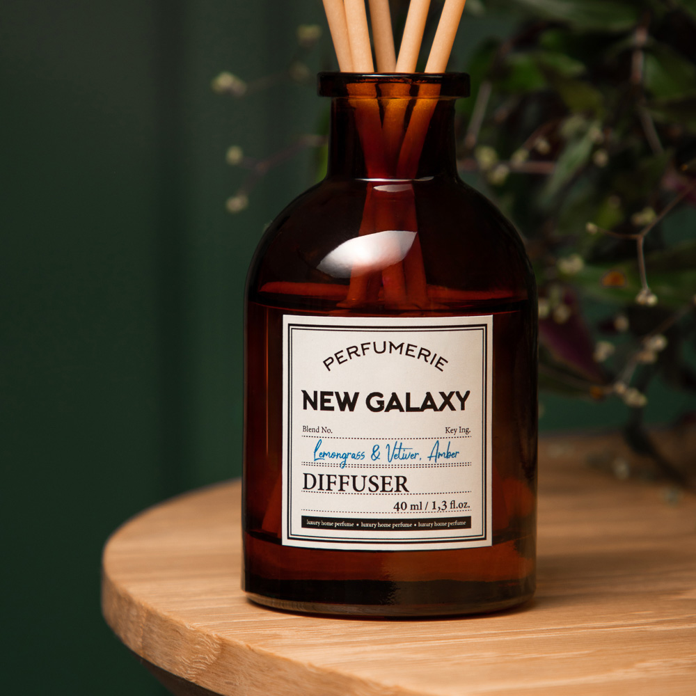 NEW GALAXY Диффузор Perfumerie, Lemongrass & Vetiver, Amber, 40мл - #10