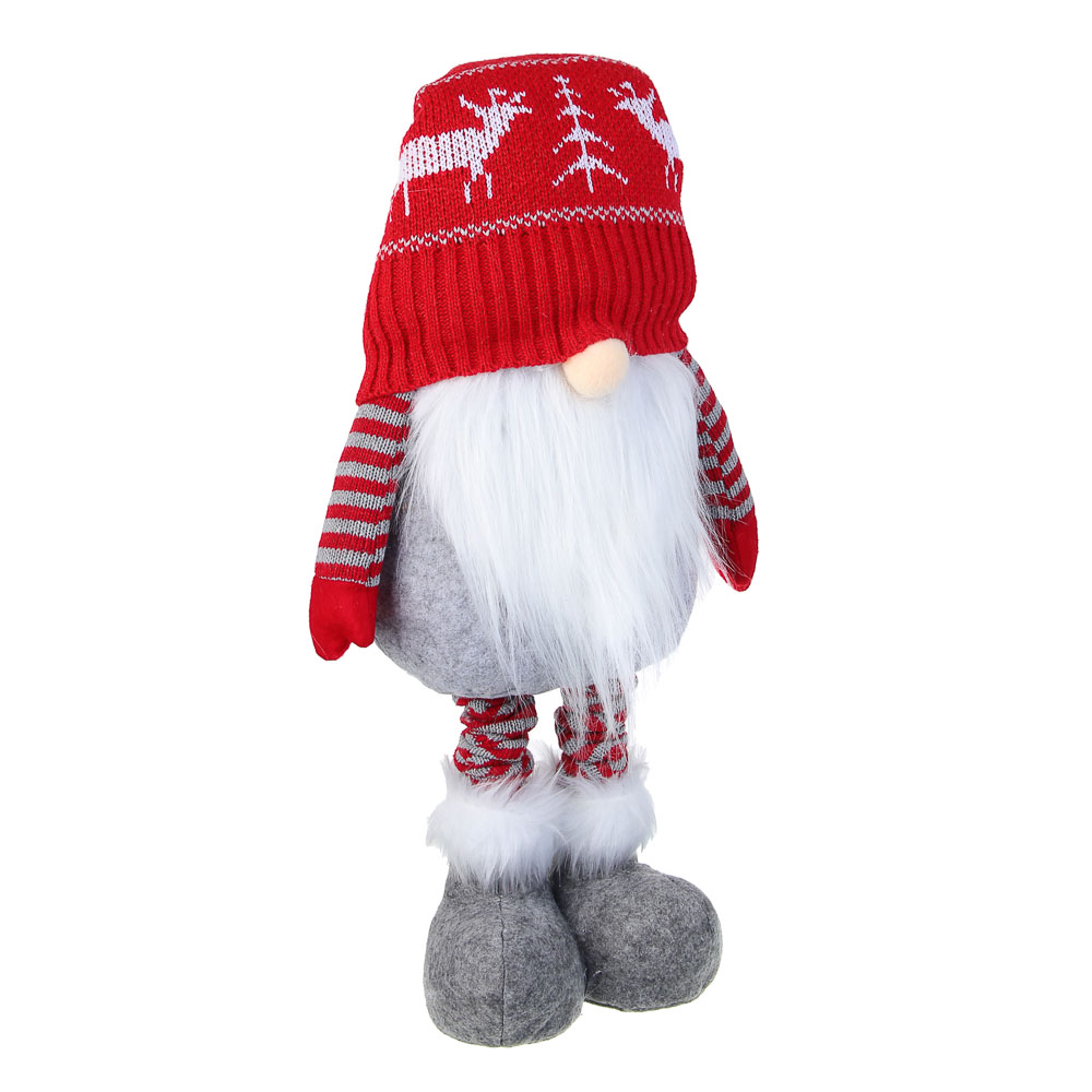 СНОУ БУМ Фигура декоративная "Гном" на выдвижных ножках 65-95 см, полиэстер - #1