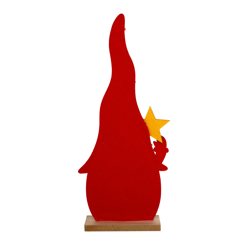 СНОУ БУМ Сувенир в виде гнома, 18x39 см, цвет красный, дерево, текстиль - #4