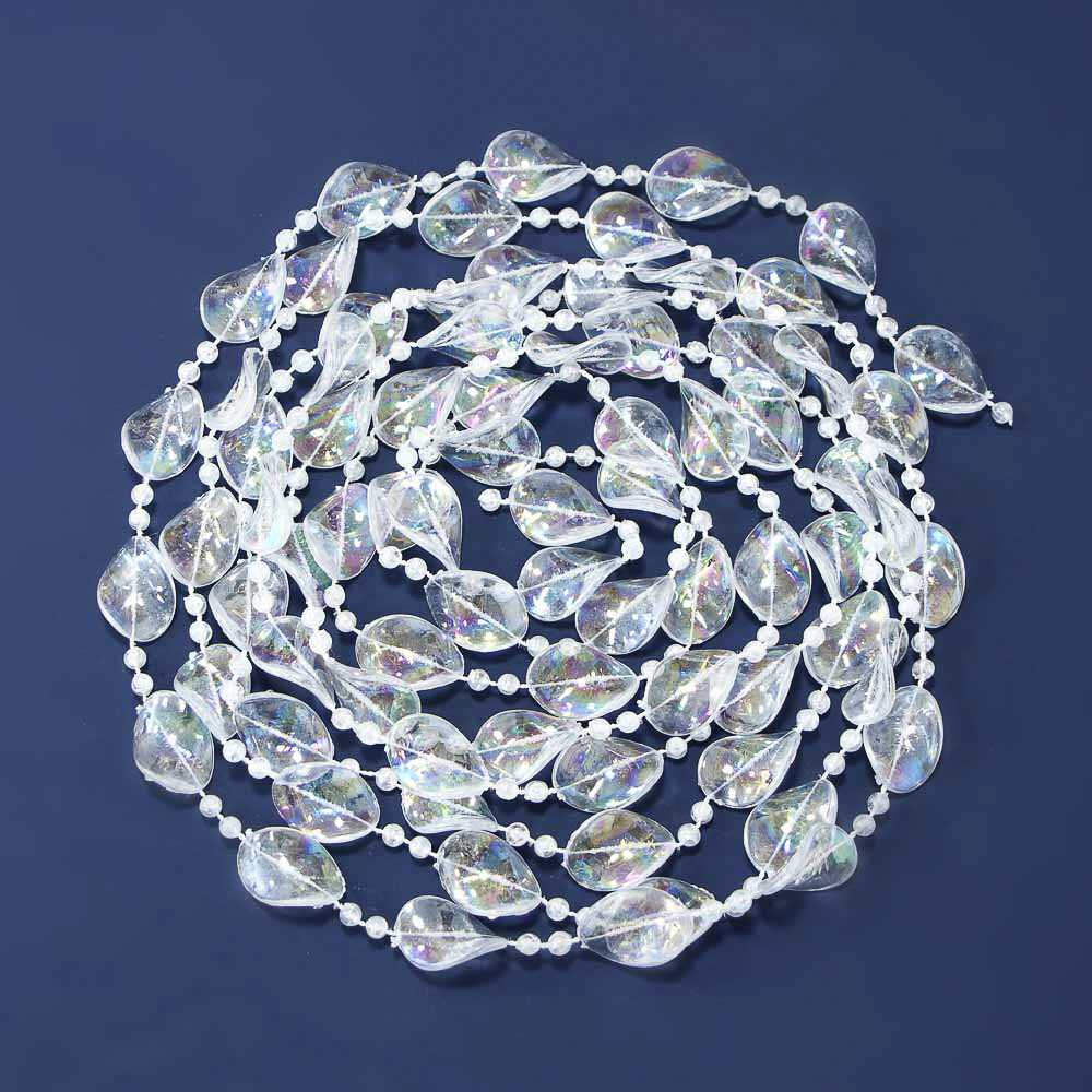 СНОУ БУМ Бусы декоративные 1x270 см, прозрачный, 26-571 - #6