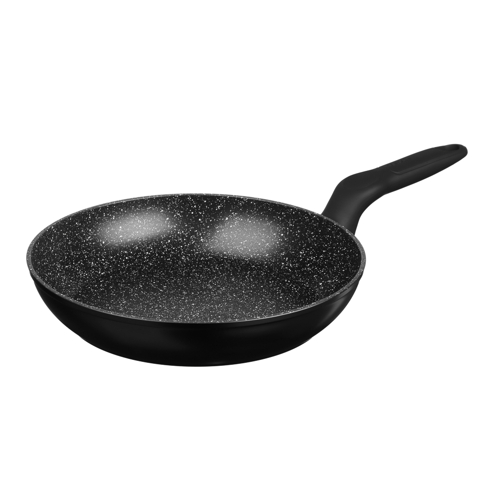 SATOSHI Стоун Сковорода литая с крышкой d26см, антипригарное покрытие мрамор, индукция - #2