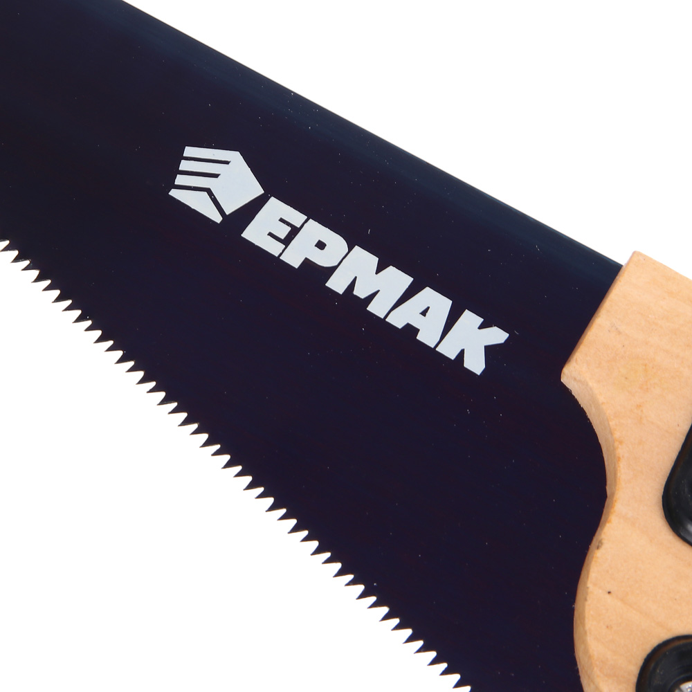 ЕРМАК Ножовка по дереву 350мм с деревянной обрезиненной ручкой, универсальный зуб, 4 мм - #2