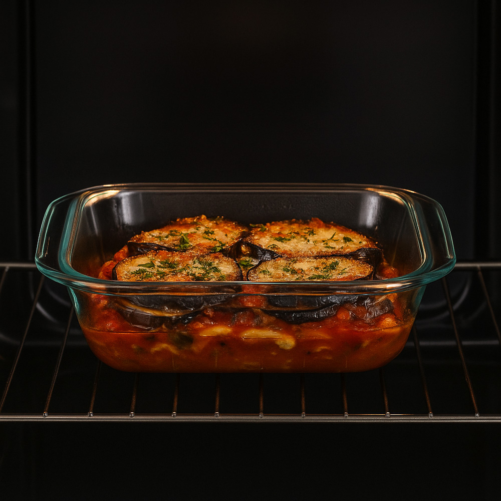 SATOSHI Форма для запекания жаропрочная квадратная, с ручками, стекло, 21,3x18,9x5см, 1,1л - #10