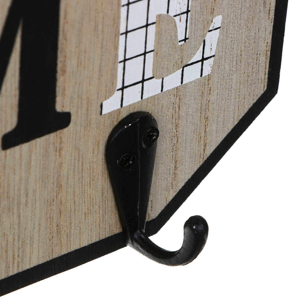 Ключница открытого типа на 2 крючка, МДФ, металл, 19,5х12см - #4