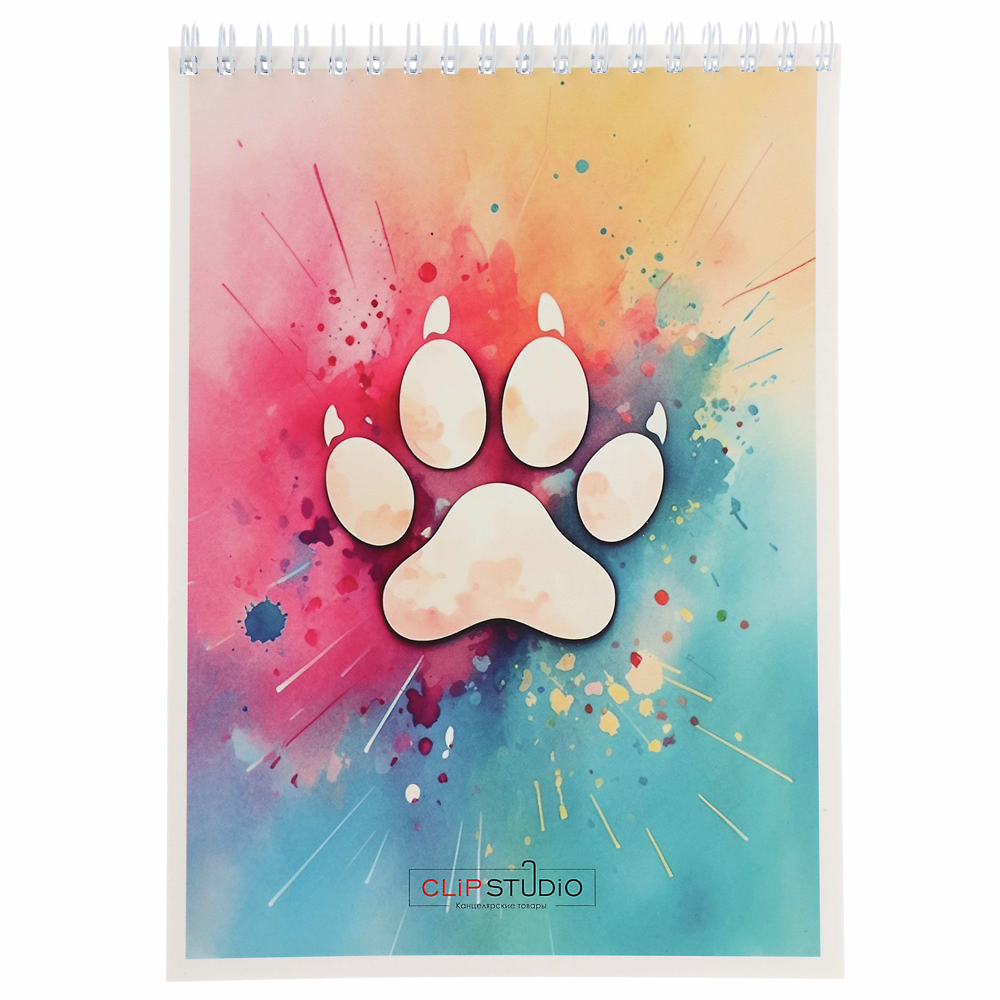 ClipStudio Блокнот А5, 40 листов, офсет, обложка картон, спираль, в клетку 8 диз. - #15