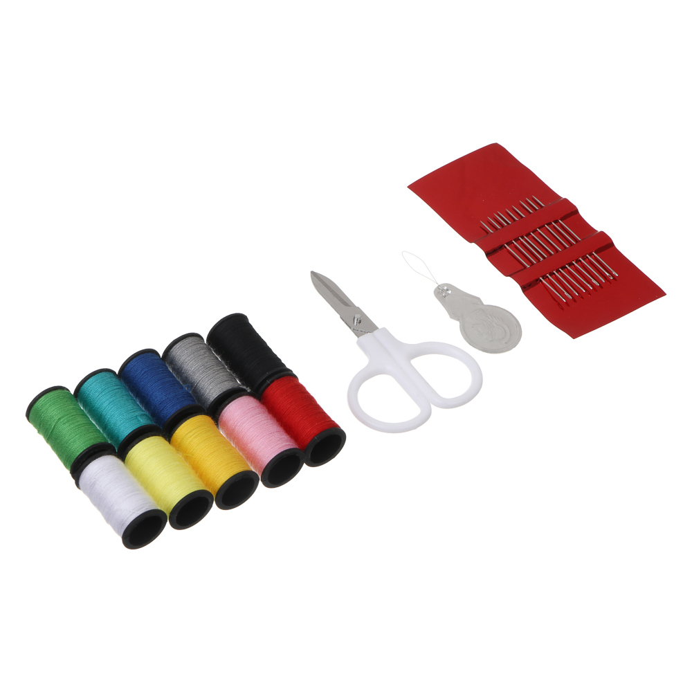 Набор швейных принадлежностей в круглом корпусе, d8,5х4,5см, 21 предмет, 2 дизайна - #4