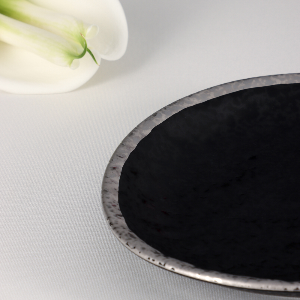 MILLIMI Романс Тарелка десертная, 21х19х2см, фарфор, чёрный - #8