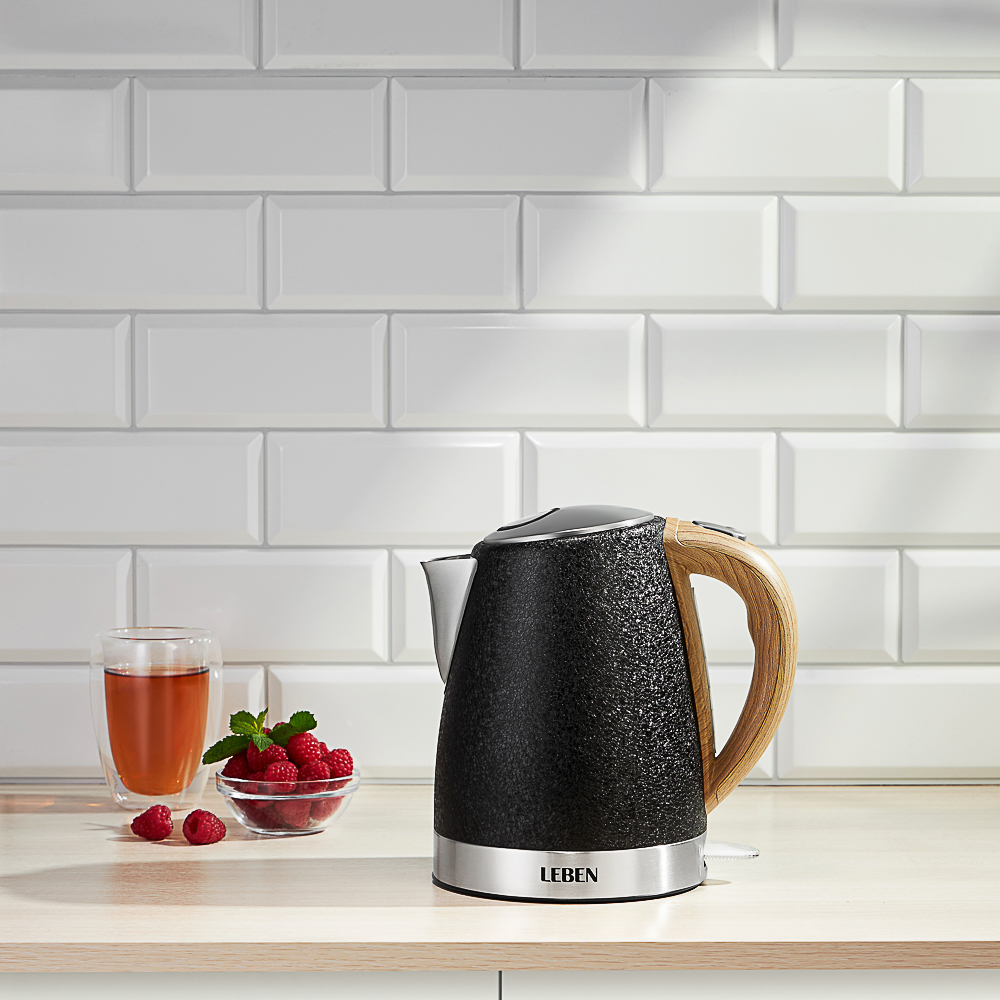 LEBEN Чайник электрический 1,8л, 1850Вт, металл, черный - #22