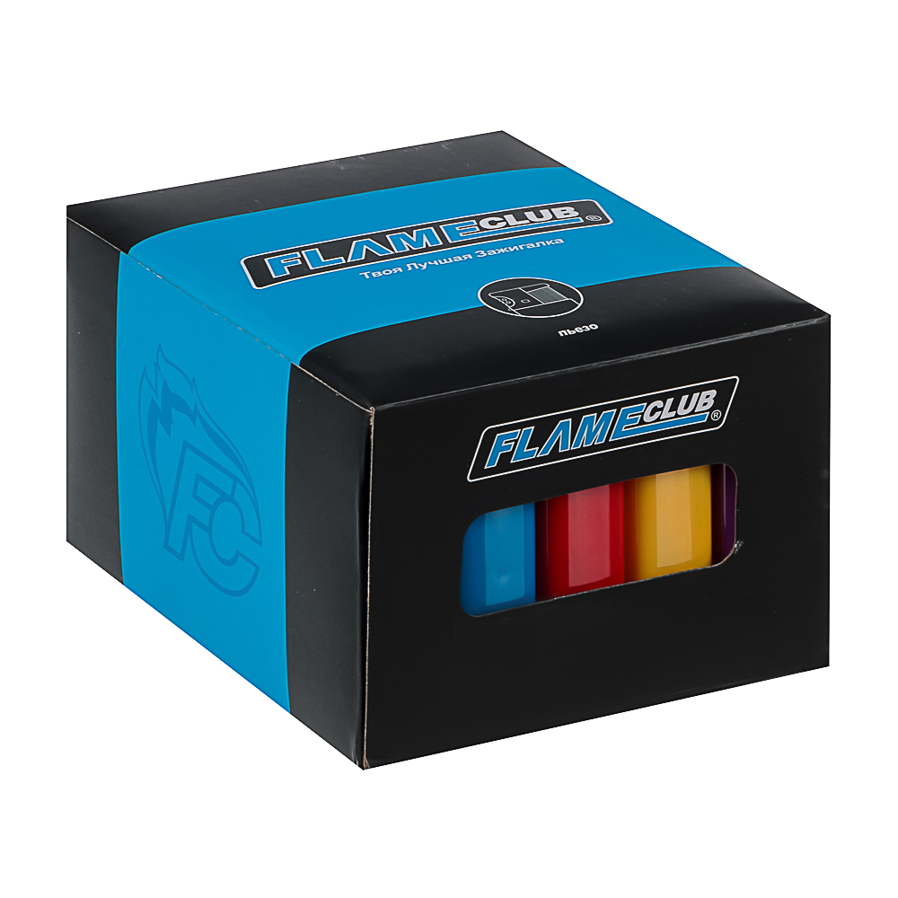 FLAMECLUB Зажигалка пьезо, 8x2x1cм, 5 цветов, серия Р-02, арт.17704 - #5