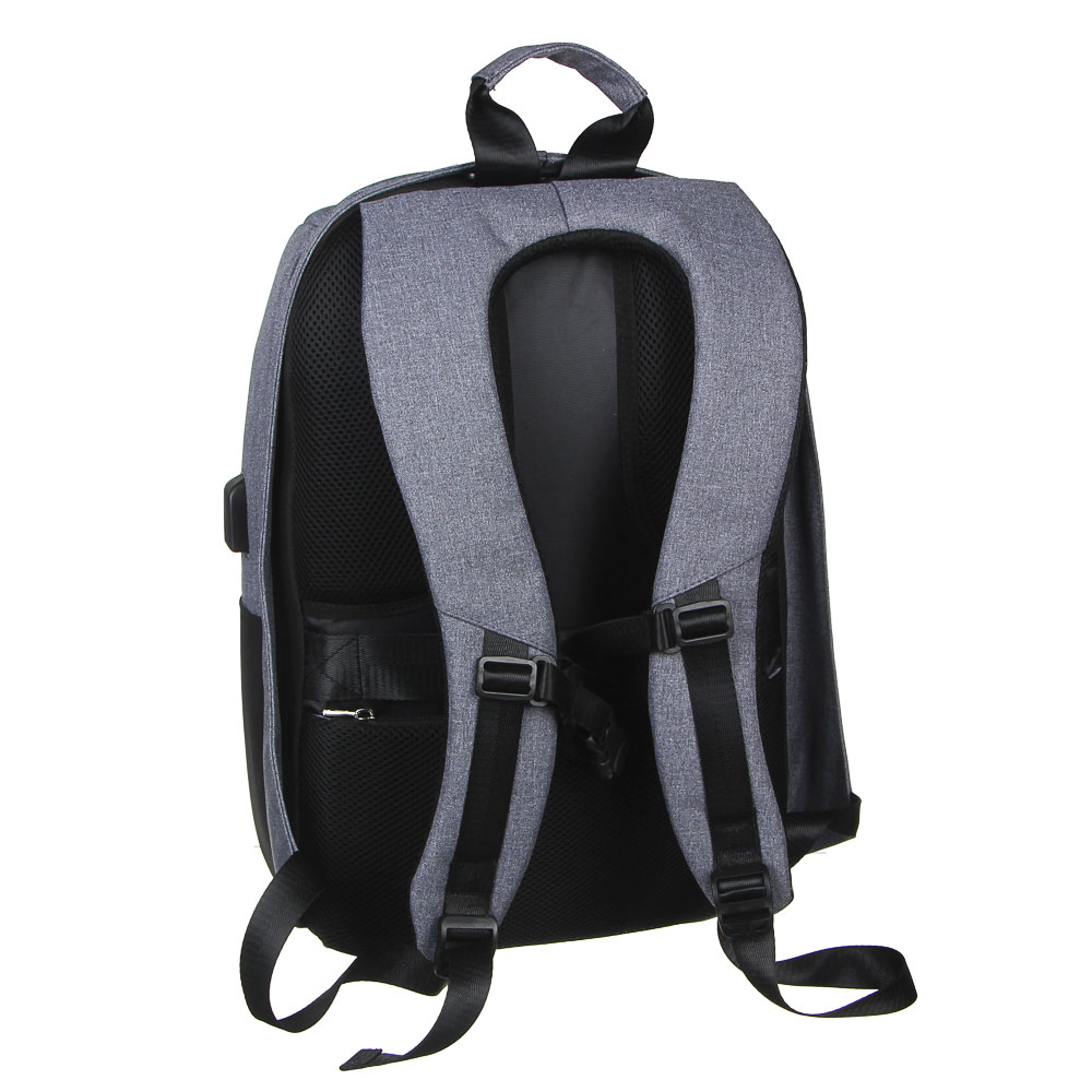 Рюкзак подростковый, 45x32x15см, 1 отделение, ПЭ, иск.кожа, спинка с эрг.элем., USB, 3 цвета - #4