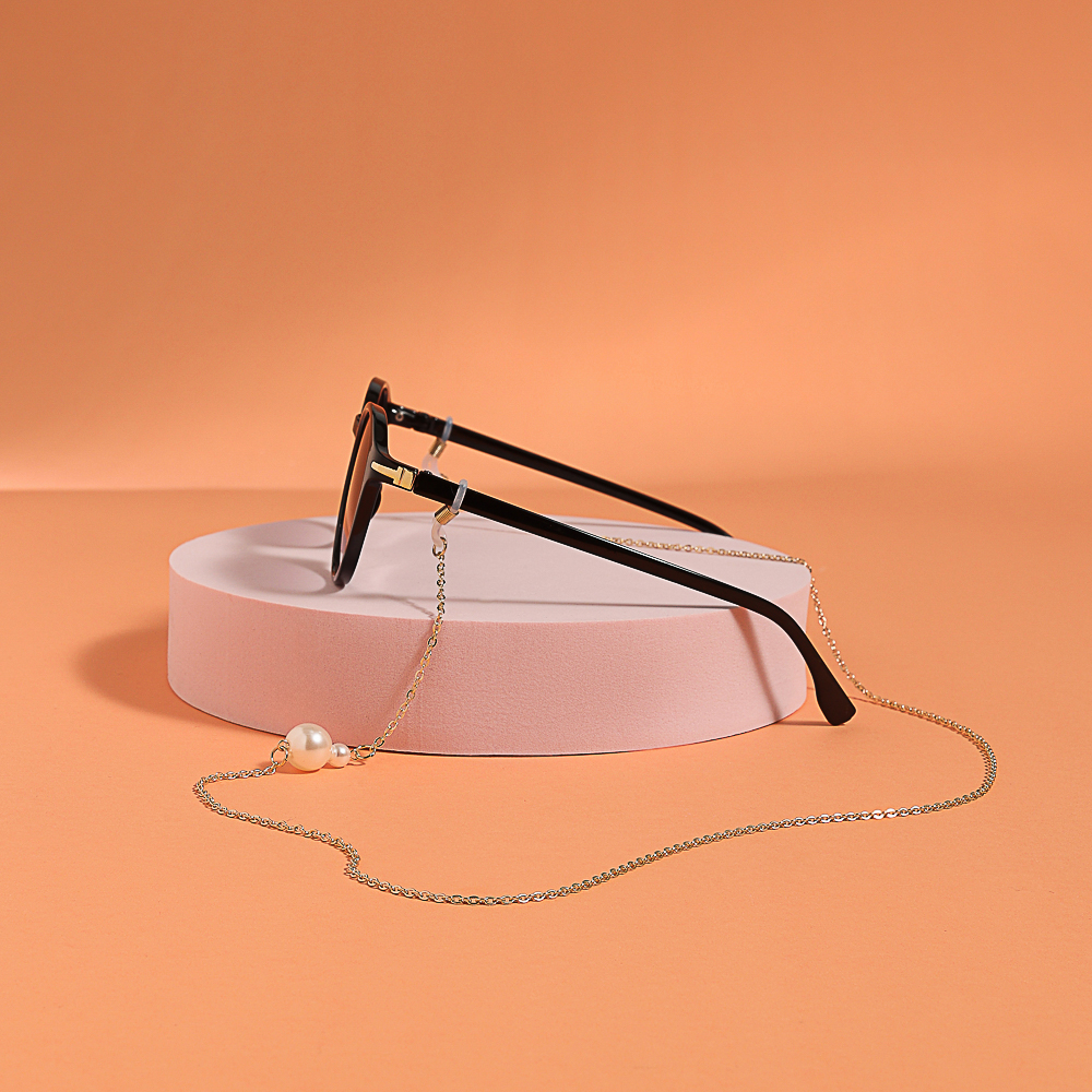 ЮL Цепочка для очков, пластик, биж.сплав, 65см, 6 дизайнов, арт.1 - #10