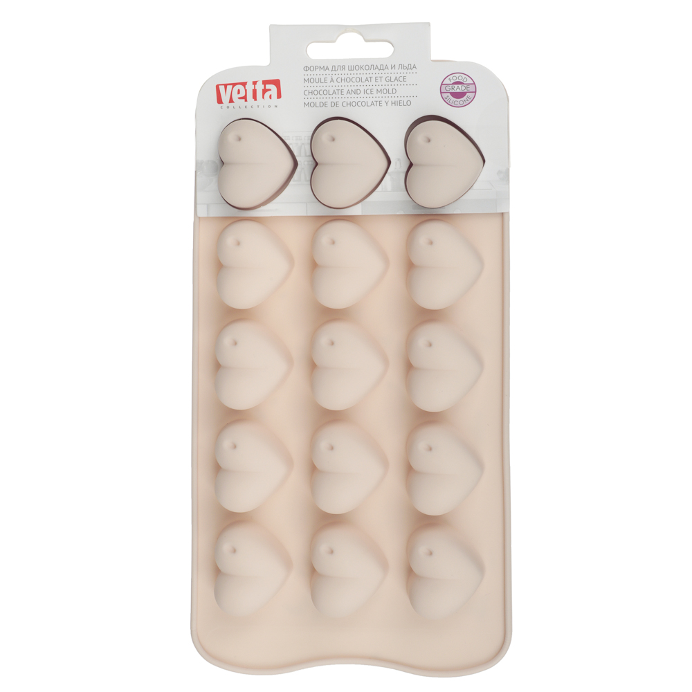 VETTA Форма силиконовая для шоколада и льда 15 ячеек, 21x10x1,6см "Конфета", 3 цвета - #8