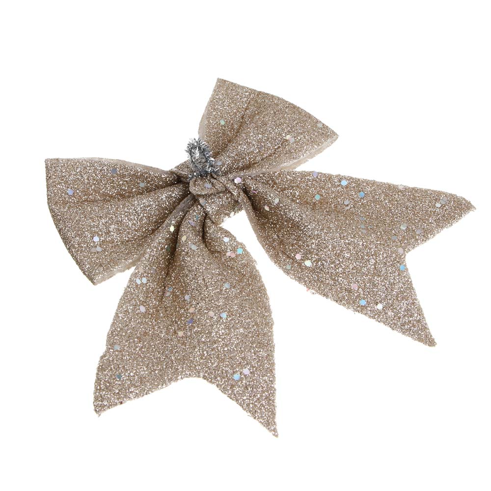 СНОУ БУМ Набор бантов 12x14 см, 2 шт, полиэстер, шампань - #6