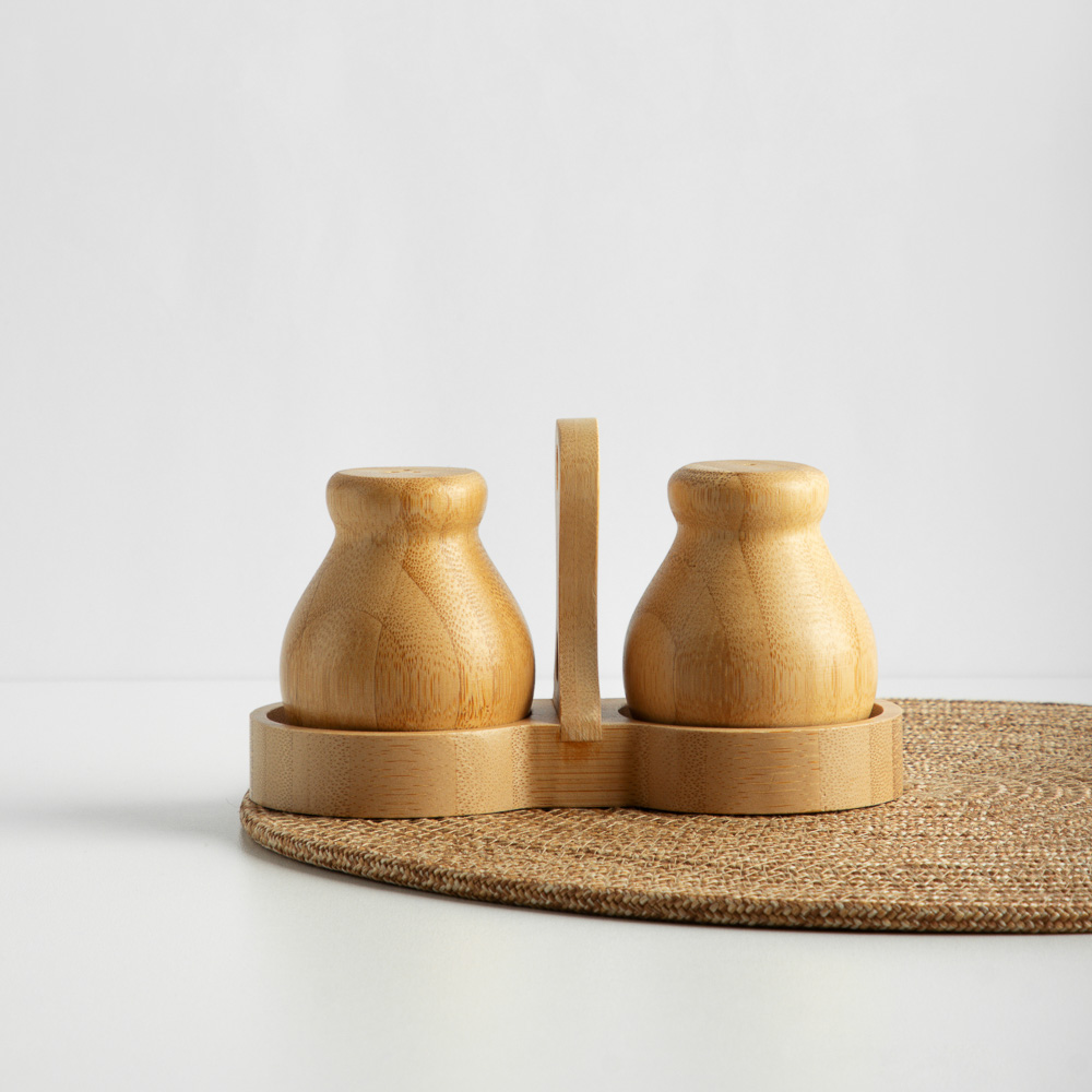 SATOSHI Набор для специй на подставке 3пр., бамбук, 15.8х7.3х9см - #9