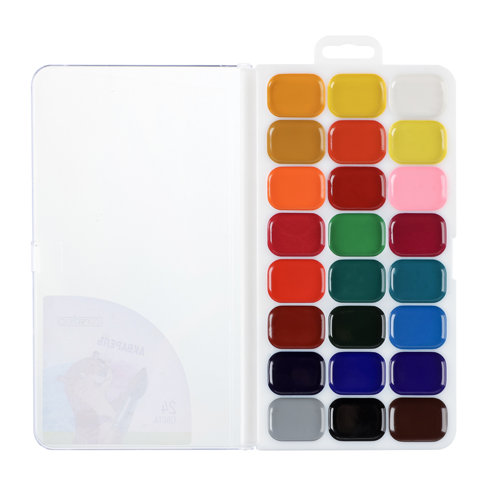 Акварель 24 цвета ClipStudio, без кисти, в пластиковой упаковке с европодвесом - #4