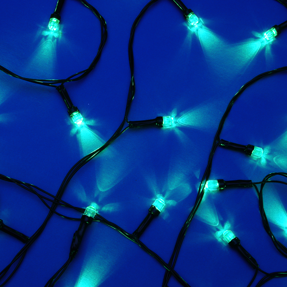 СНОУ БУМ Гирлянда эл. вьюн 10м, 100LED, зеленый, 8 режимов, ПВХ черный, 220В - #1