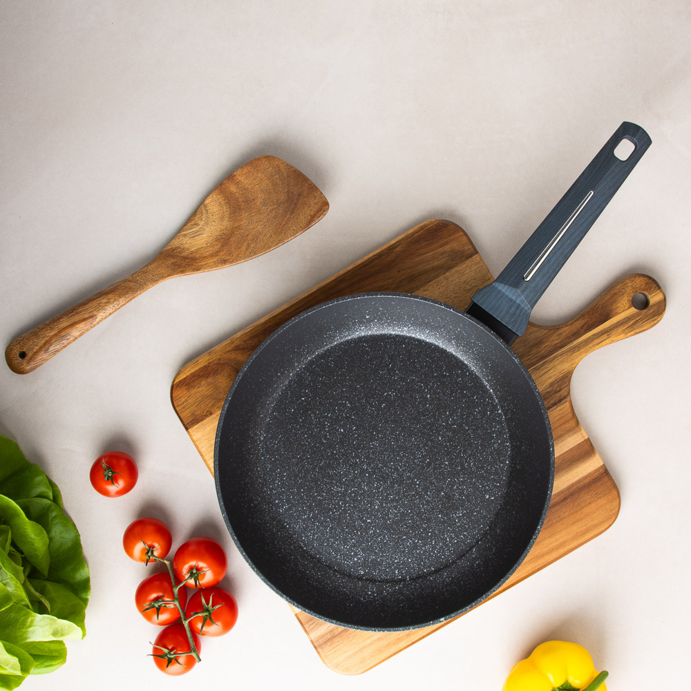 SATOSHI Гардан Сковорода литая d26см, антипригарное покрытие мрамор, индукция - #14