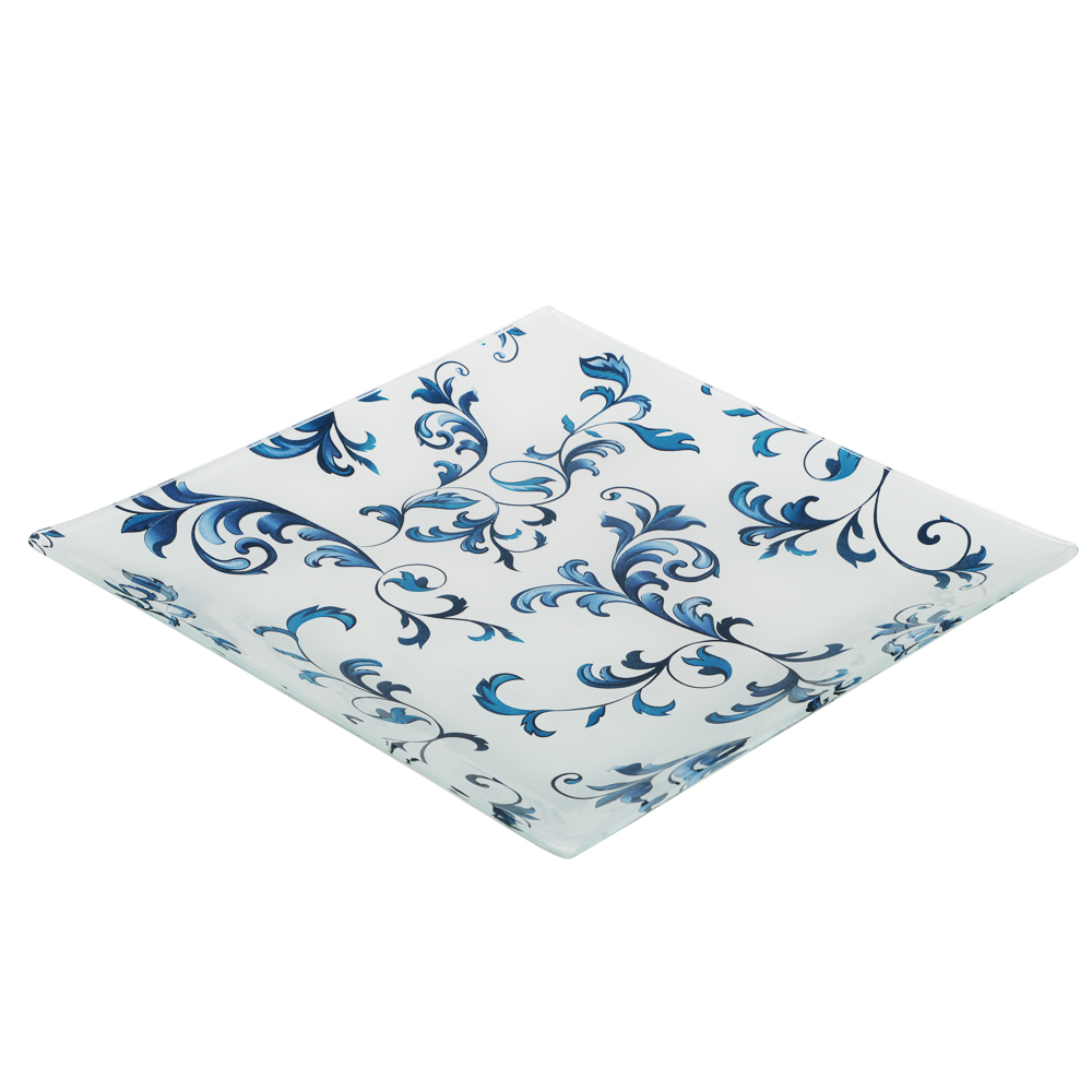 Узоры Блюдо квадратное 20см, стекло - #3